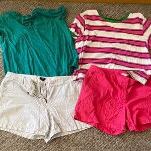 Universal Thread Teal and Striped Short Sleeve Tees